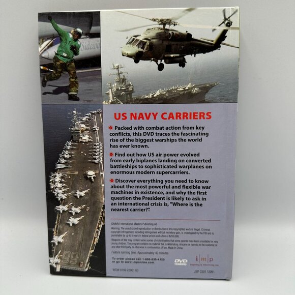 US Navy Carriers Weapons Of War Documentary DVD Approx 44 Minutes Region 0 - Picture 2 of 3